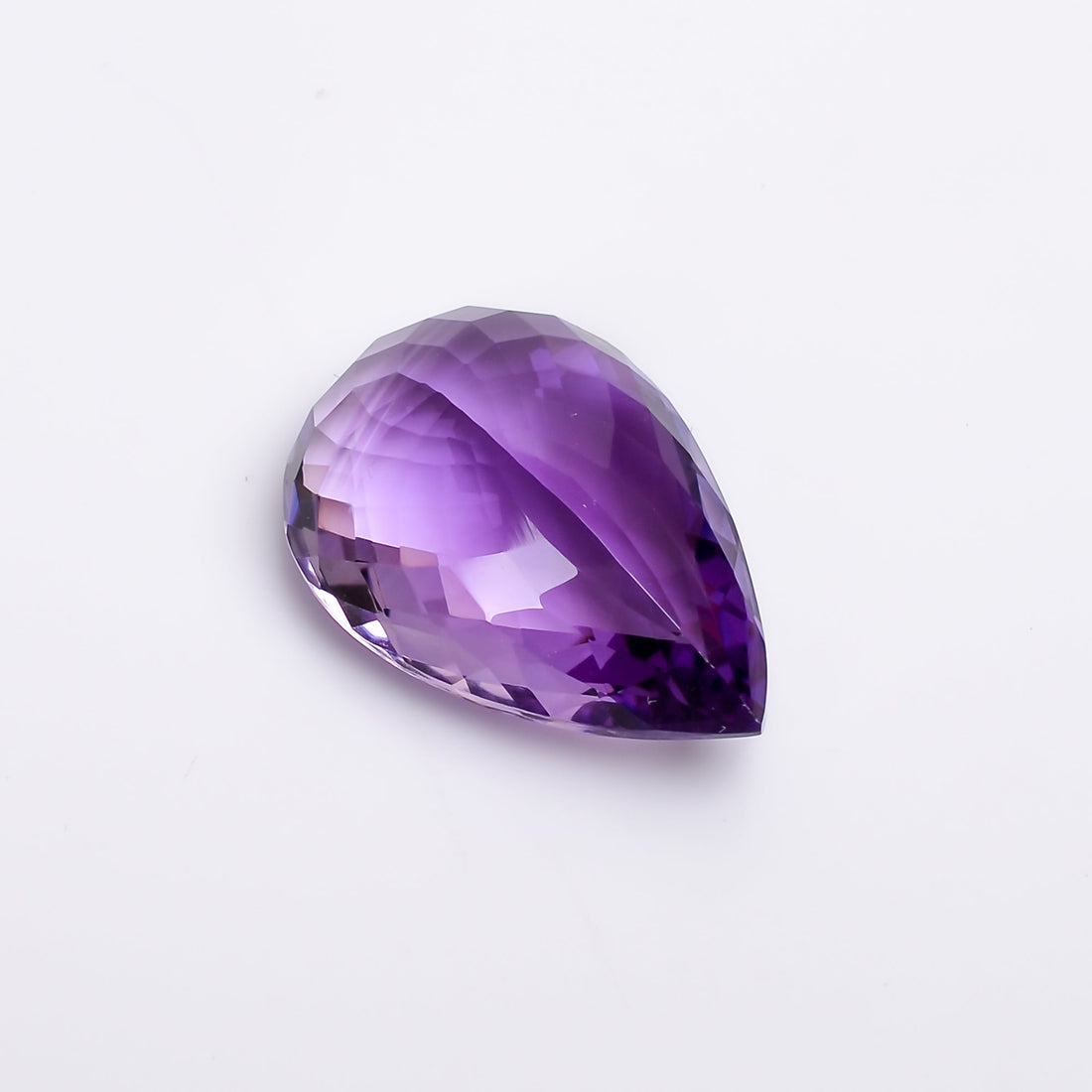 natural amethyst pear shape faceted loose gemstone