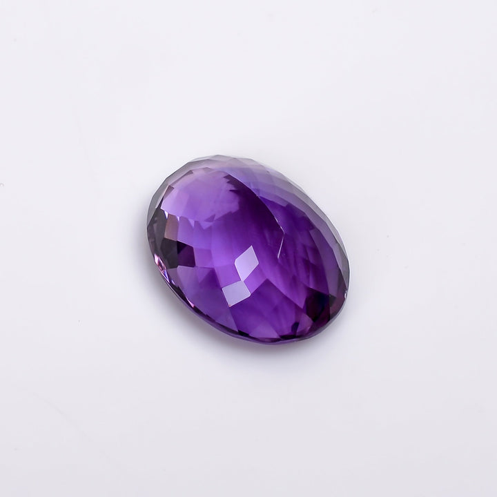 natural amethyst oval shape cut stone loose gemstone