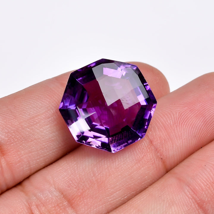 natural amethyst octagon shape faceted loose gemstone