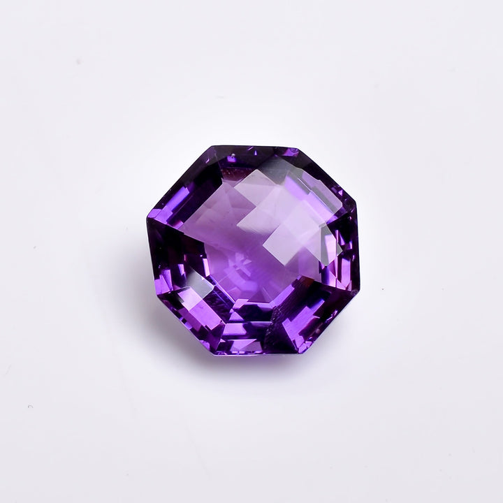 natural amethyst octagon shape faceted loose gemstone