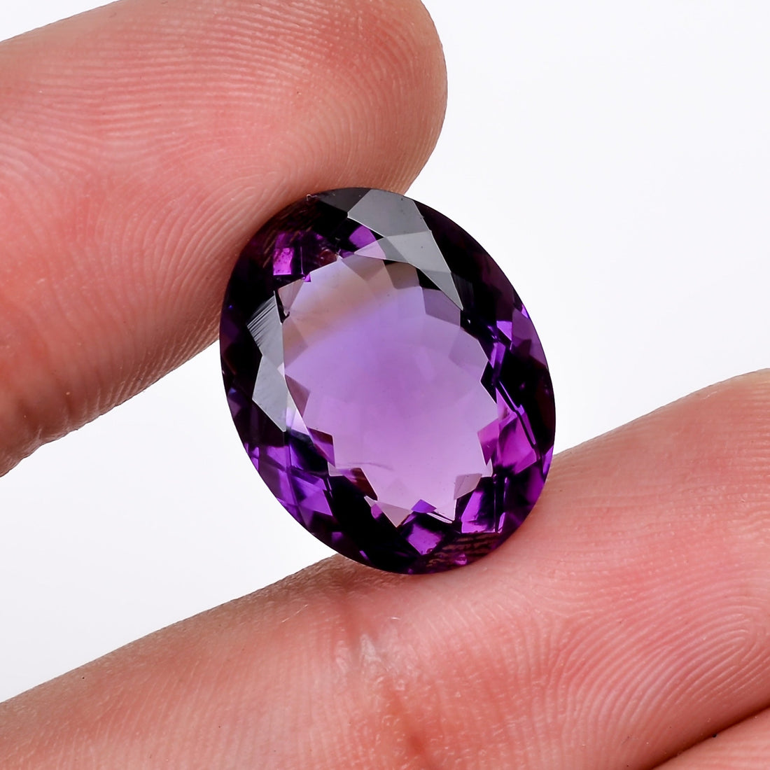 natural amethyst oval shape cut stone loose gemstone