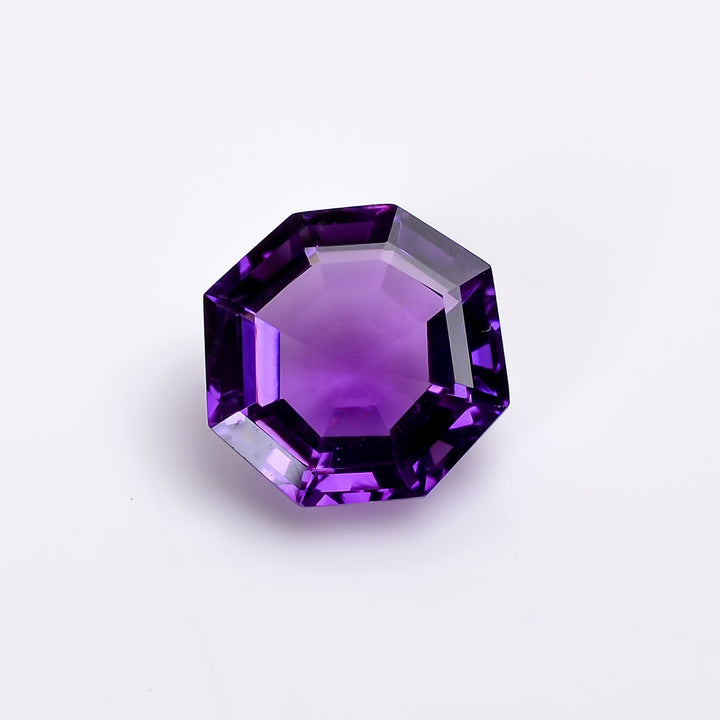 natural amethyst octagon shape cut stone loose gemstone