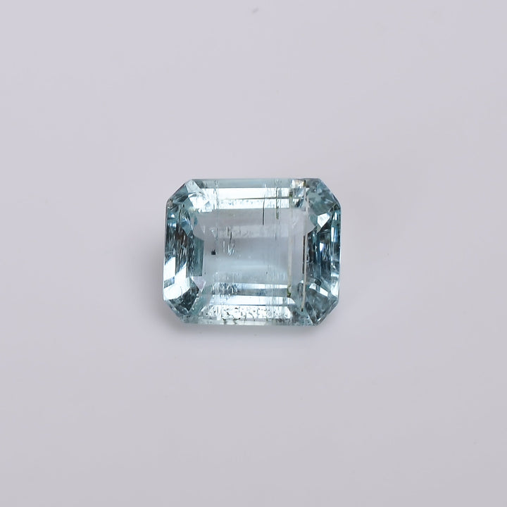 natural aquamarine radiant shape cut stone loose gemstone