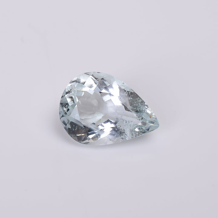 natural aquamarine pear shape cut stone loose gemstone