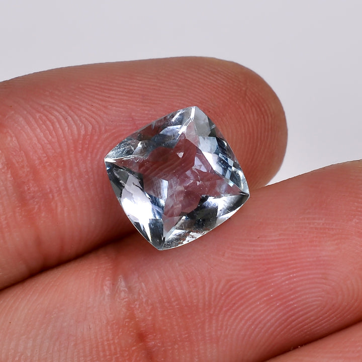 natural aquamarine cushion shape cut stone loose gemstone