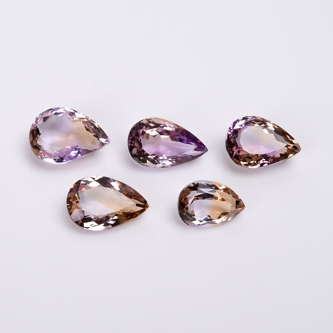natural ametrine pear shape cut stone loose gemstone