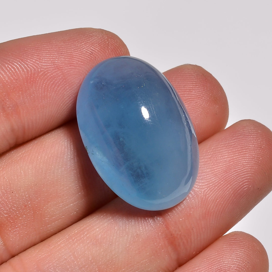 natural aquamarine oval shape cabochon loose gemstone