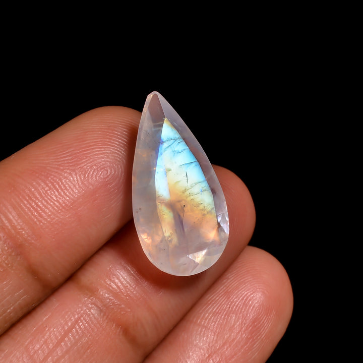 ethereal teardrop moonstone pear shape cut stone loose gemstone