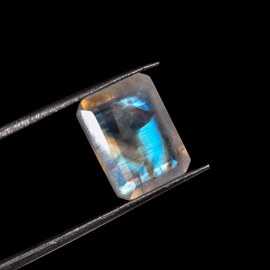 celestial ice moonstone radiant shape cut stone loose gemstone