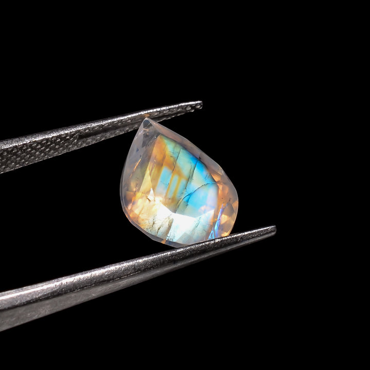 lava sky gem moonstone pear shape cut stone loose gemstone