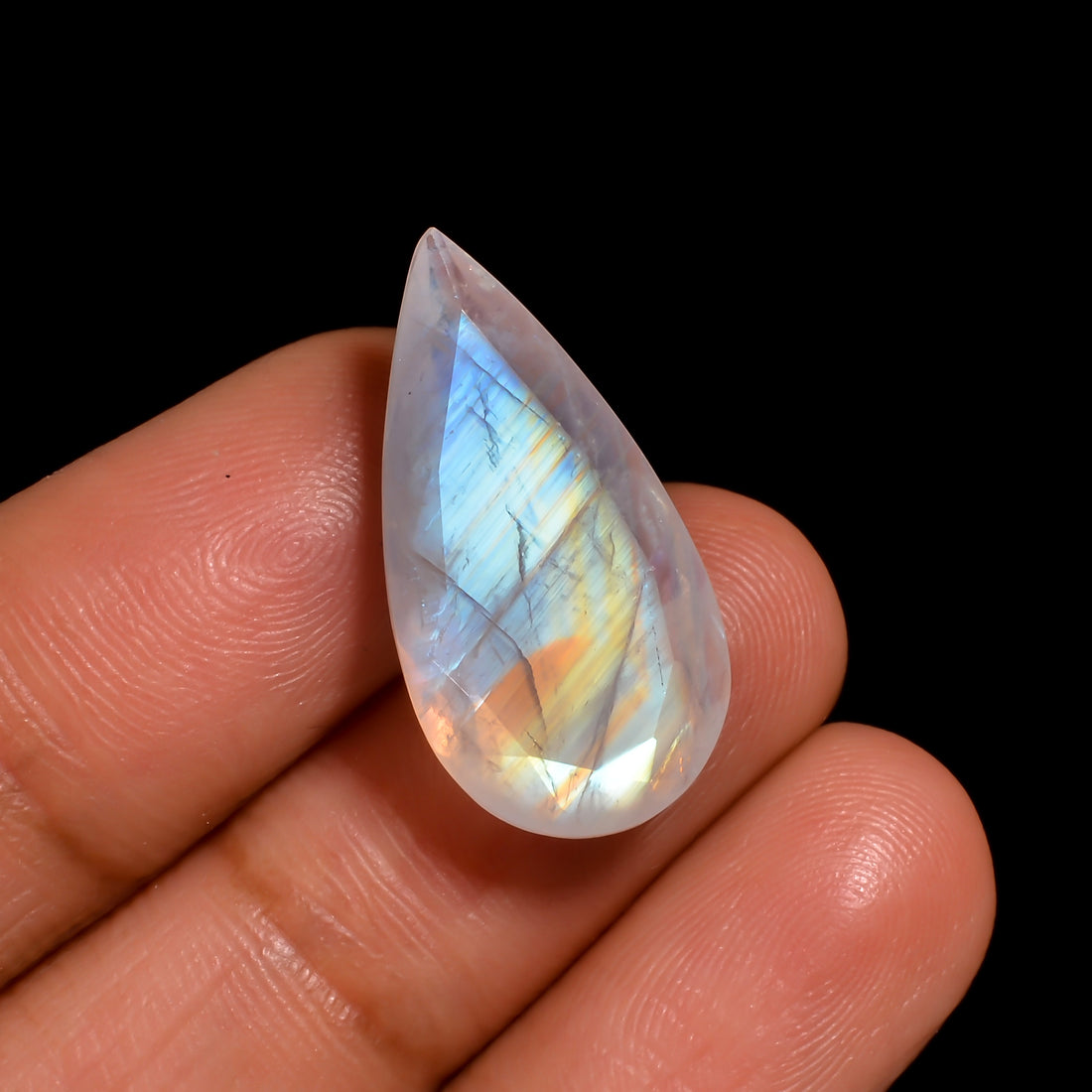 mythic flame moonstone pear shape cut stone loose gemstone