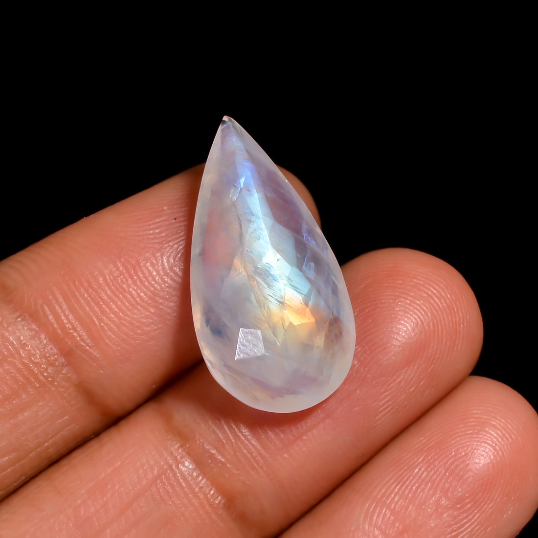 mythic flame moonstone pear shape cut stone loose gemstone