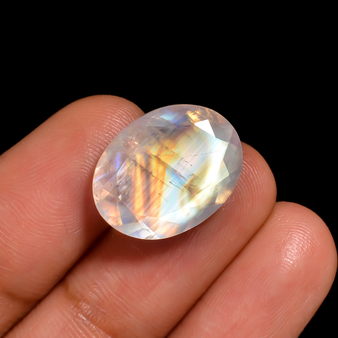 enchanted nightfall moonstone oval shape cut stone loose gemstone