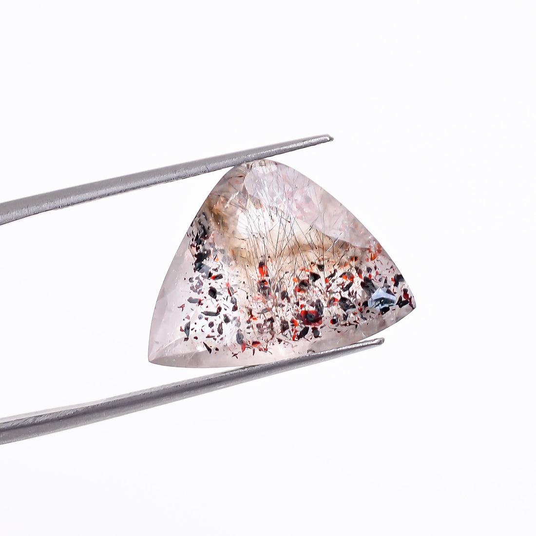 elestial hematite quartz fancy shape cut stone loose gemstone