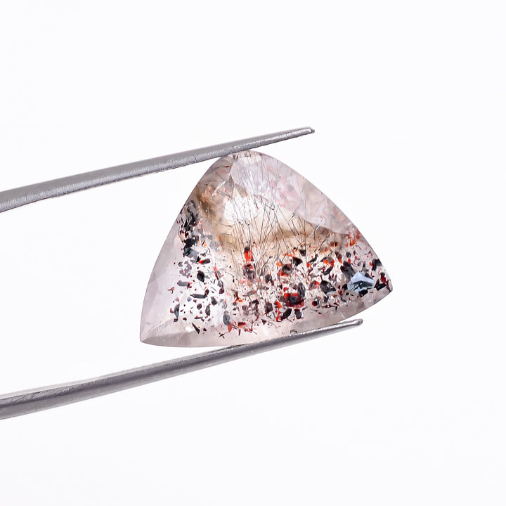 elestial hematite quartz fancy shape cut stone loose gemstone