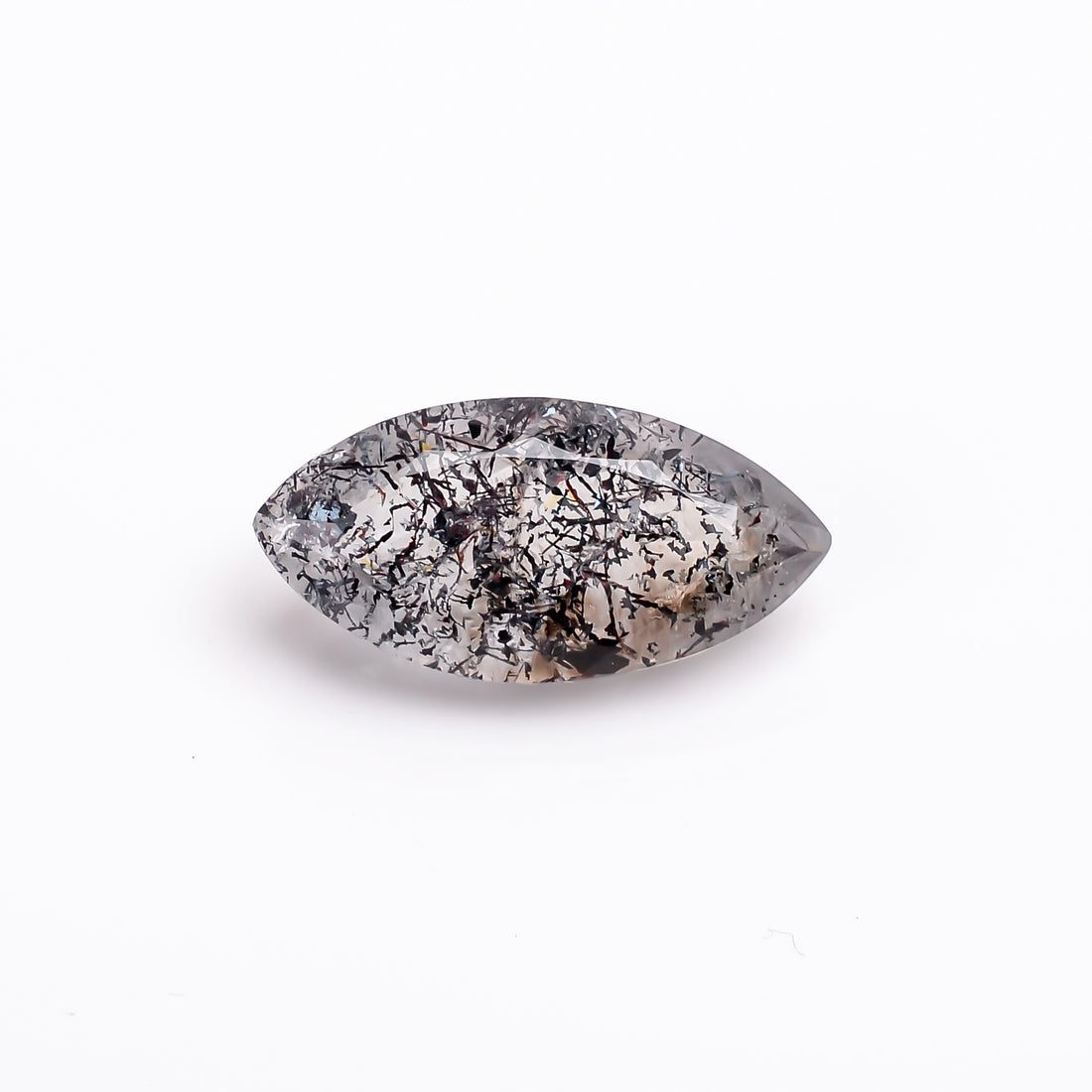 elestial hematite quartz marquise shape cut stone loose gemstone