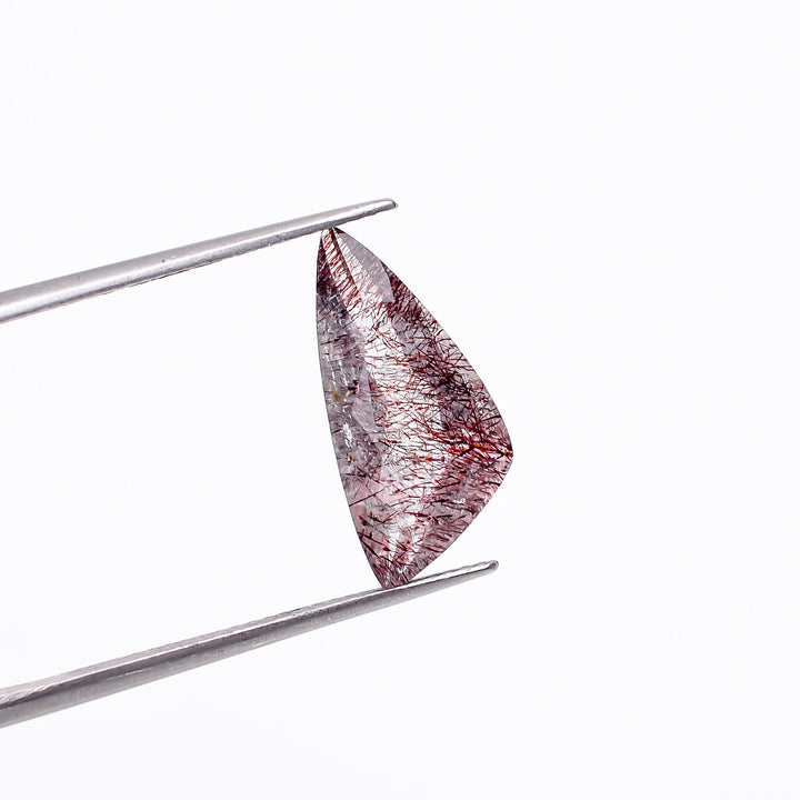 elestial hematite quartz fancy shape cut stone loose gemstone