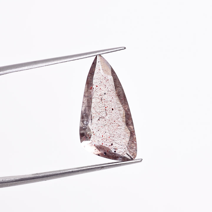 elestial hematite quartz fancy shape cut stone loose gemstone