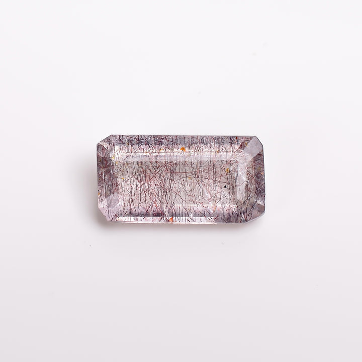 elestial hematite quartz radiant shape cut stone loose gemstone