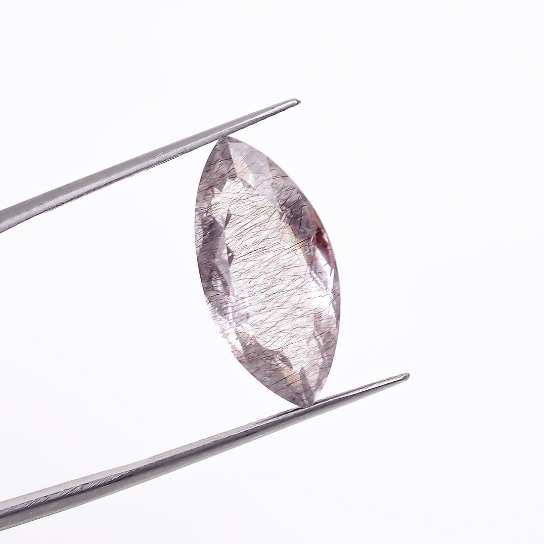 elestial hematite quartz marquise shape cut stone loose gemstone