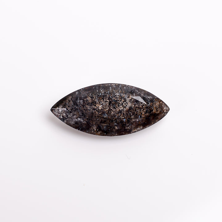 elestial hematite quartz marquise shape cut stone loose gemstone