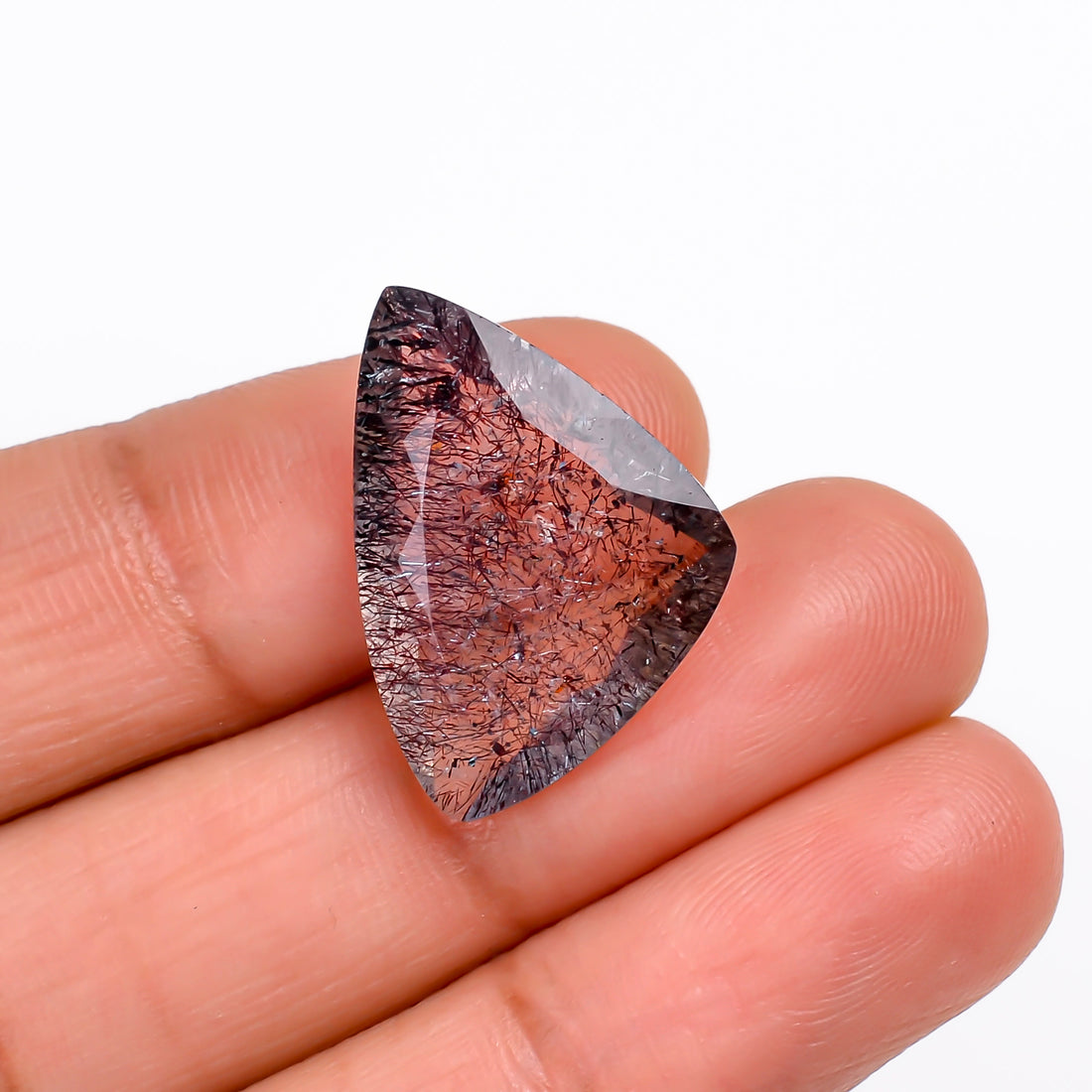 elestial hematite quartz fancy shape cut stone loose gemstone