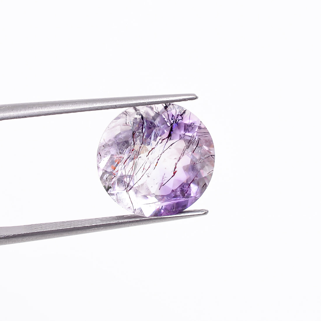 elestial hematite quartz round shape cut stone loose gemstone