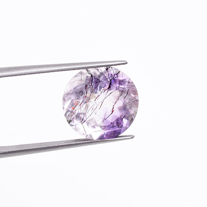 elestial hematite quartz round shape cut stone loose gemstone