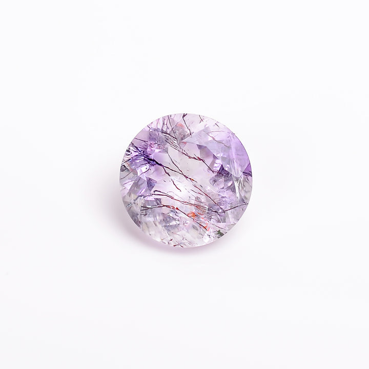 elestial hematite quartz round shape cut stone loose gemstone