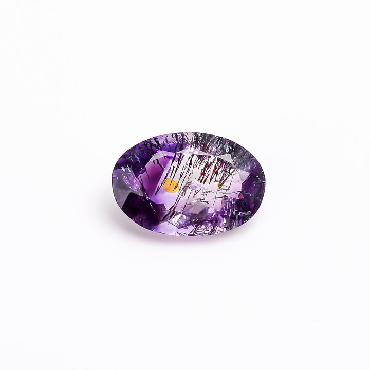 elestial hematite quartz oval shape cut stone loose gemstone