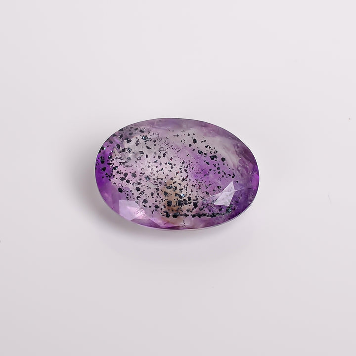 elestial hematite quartz oval shape cut stone loose gemstone