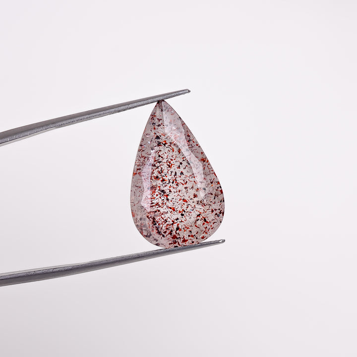 elestial quartz pear shape cut stone loose gemstone