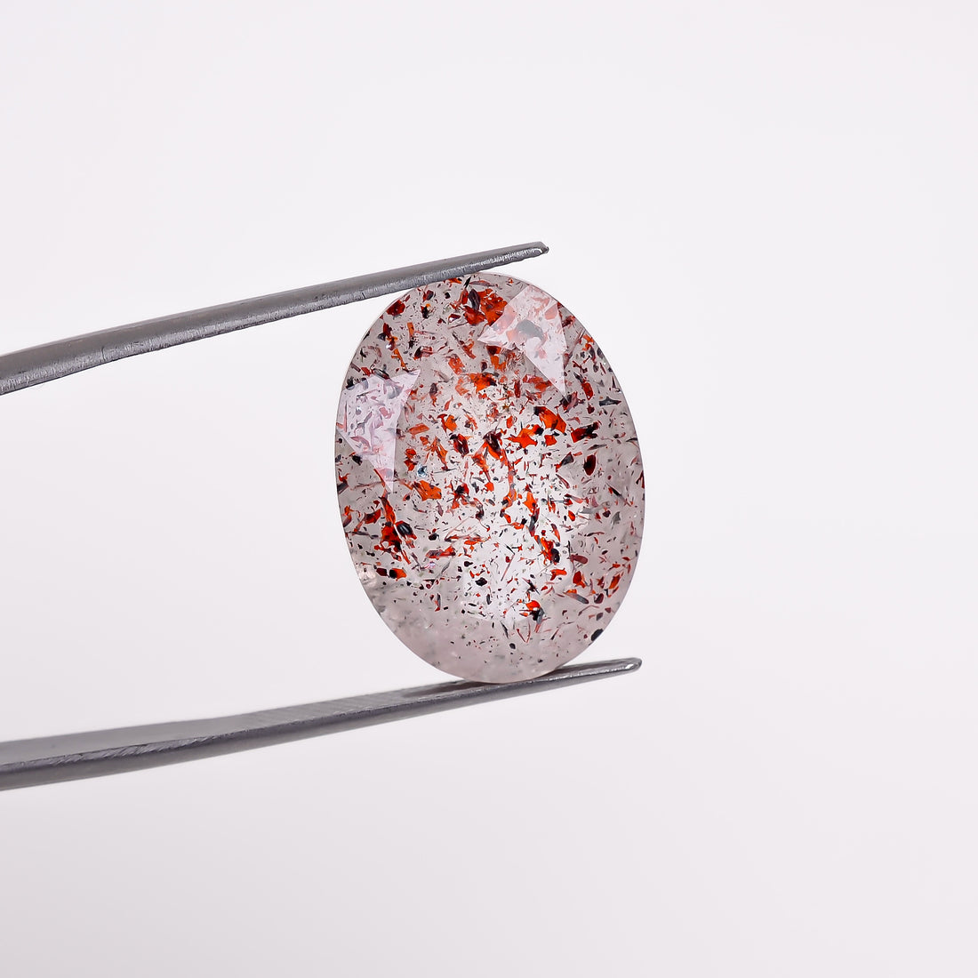 elestial quartz oval shape cut stone loose gemstone