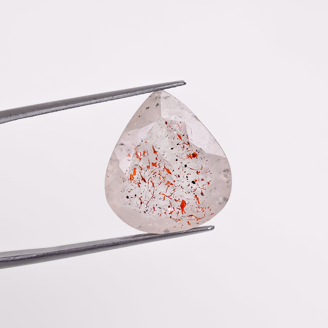 elestial quartz pear shape cut stone loose gemstone