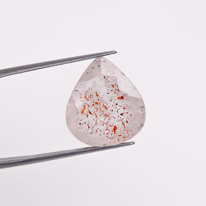 elestial quartz pear shape cut stone loose gemstone