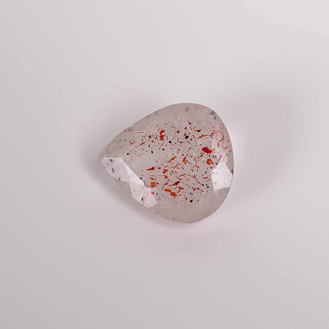 elestial quartz pear shape cut stone loose gemstone