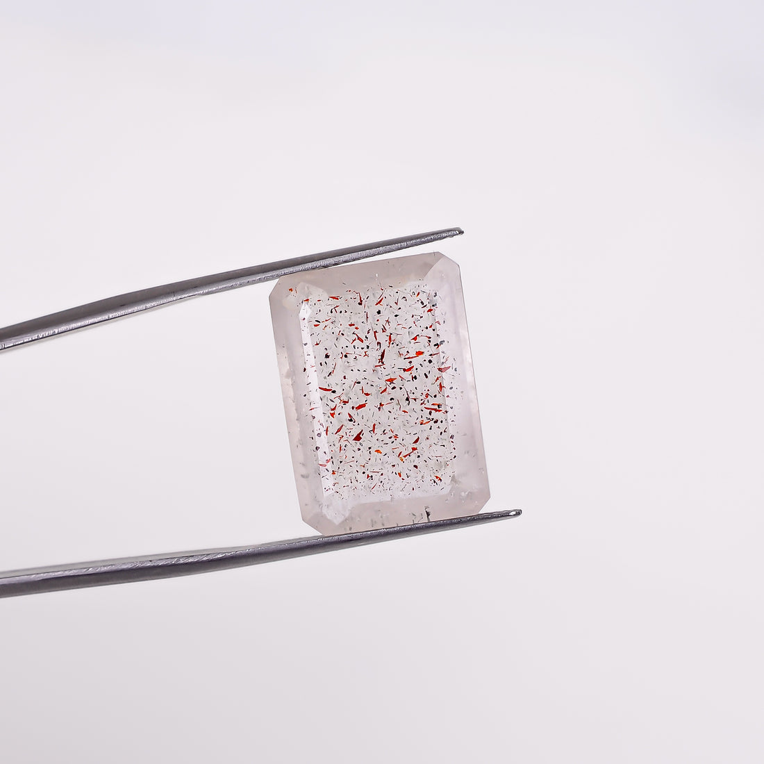 elestial quartz radiant shape cut stone loose gemstone