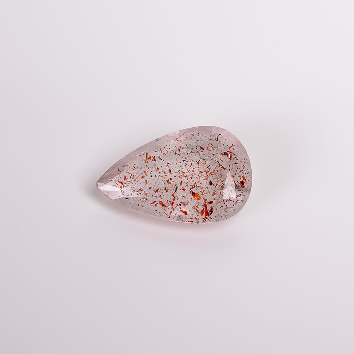 elestial quartz pear shape cut stone loose gemstone