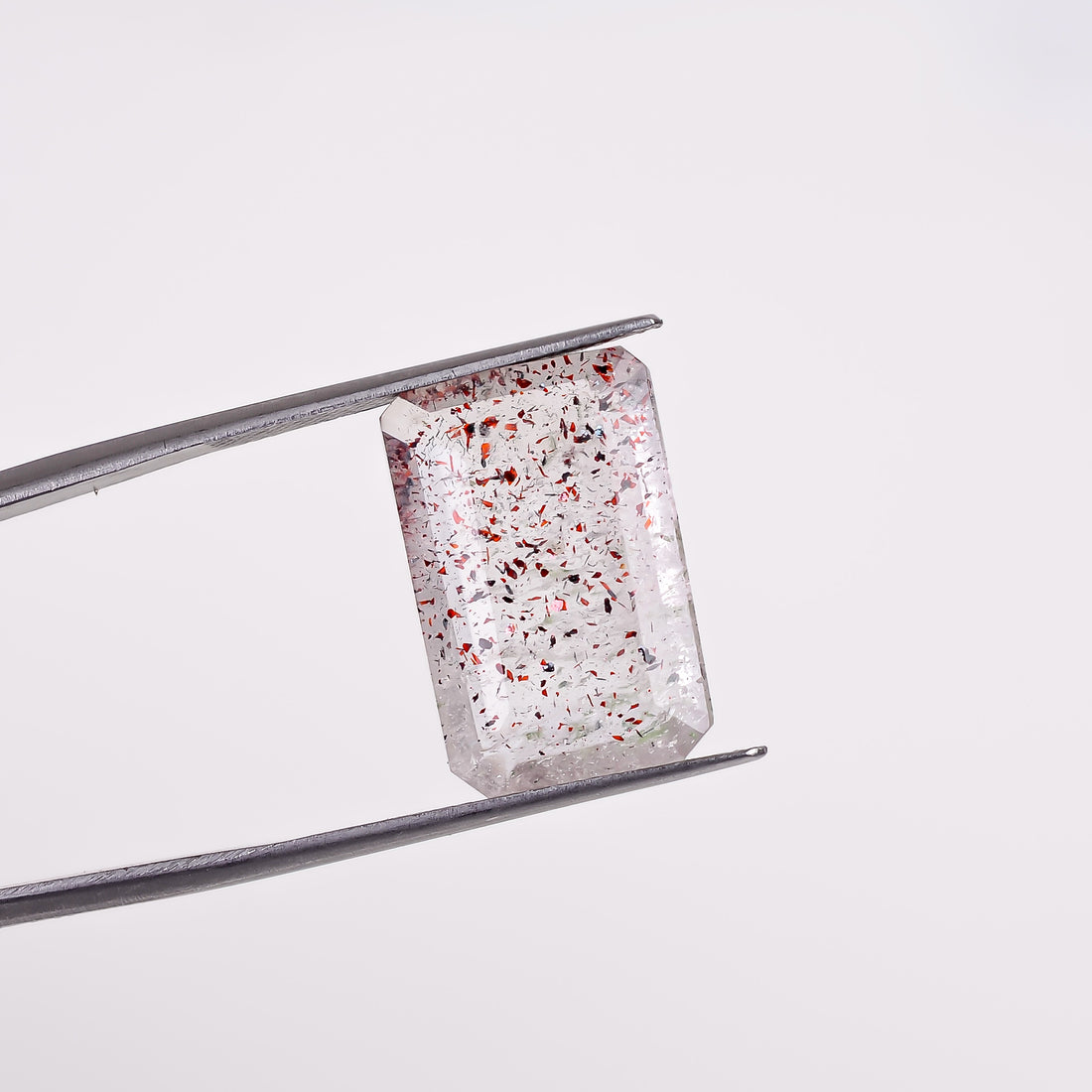 elestial quartz radiant shape cut stone loose gemstone