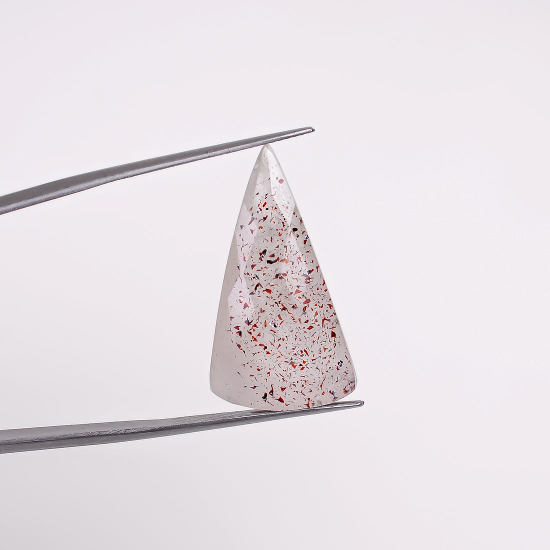 elestial quartz triangle shape faceted loose gemstone