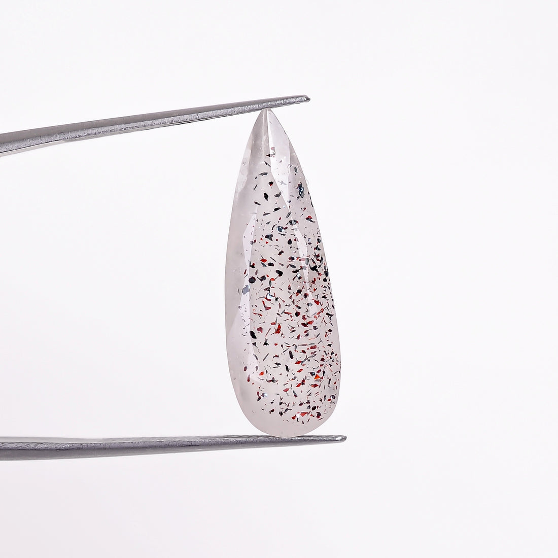 elestial quartz pear shape cut stone loose gemstone