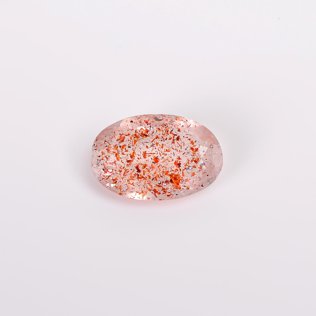 elestial hematite quartz oval shape cut stone loose gemstone