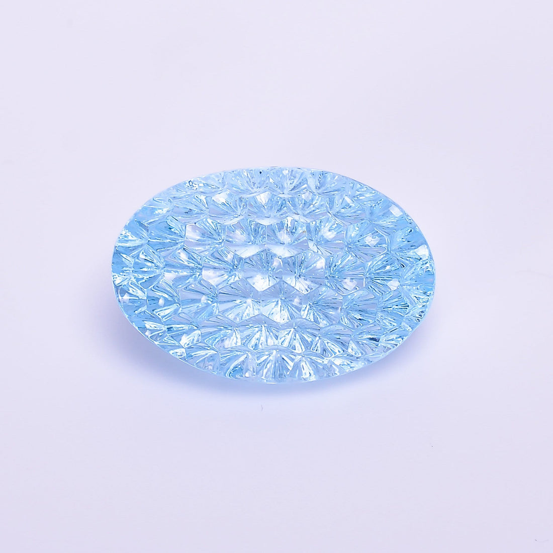 natural blue topaz oval shape fantasy cut loose gemstone