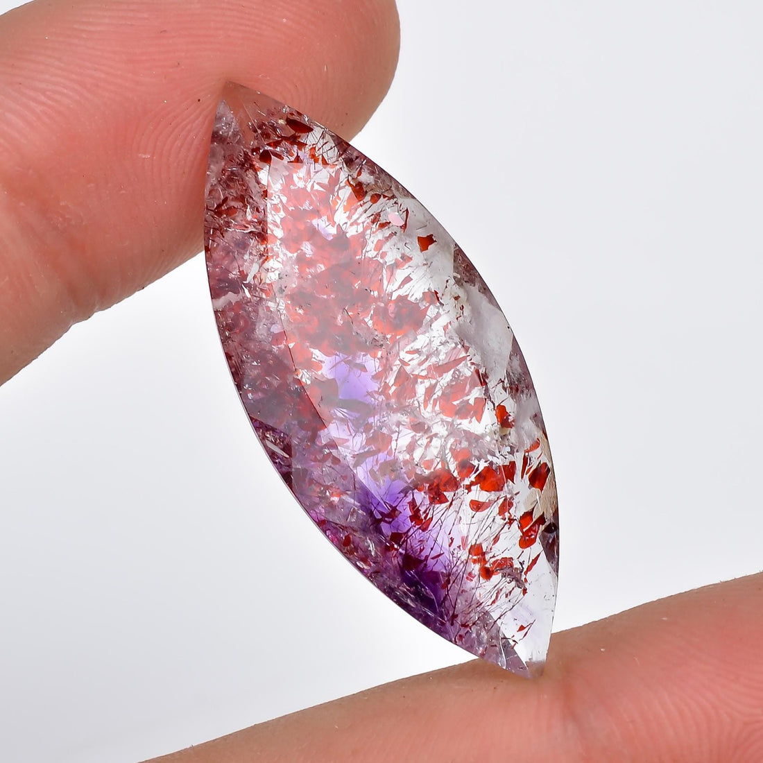 natural elestial quartz marquise shape faceted loose gemstone