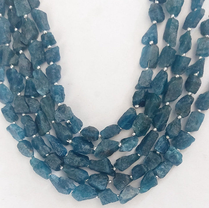 dark blue apatite rough stone beads dark blue apatite rough stone 8inch necklace dark blue apatite