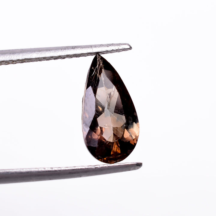 natural axinite pear shape cut stone loose gemstone