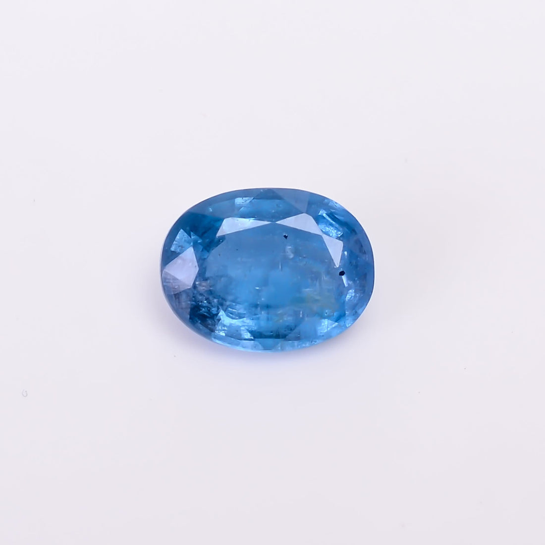 natural blue kyanite oval shape cut stone loose gemstone