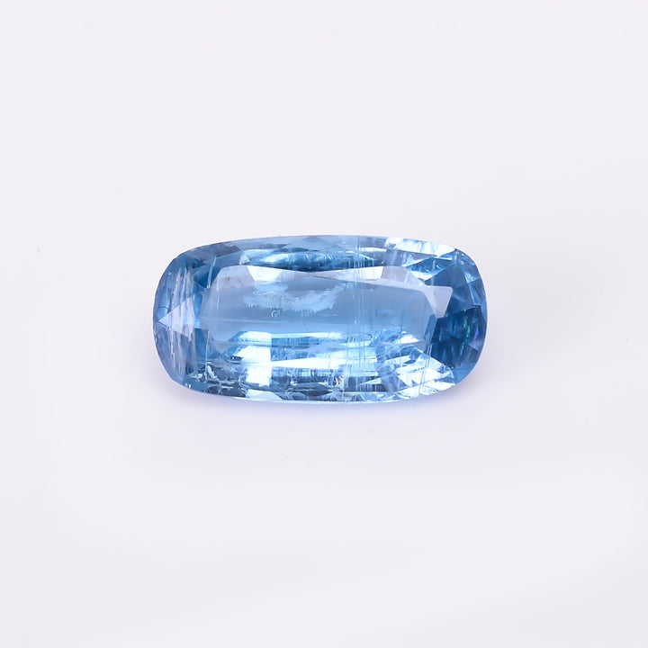 natural blue kyanite radiant shape cut stone loose gemstone