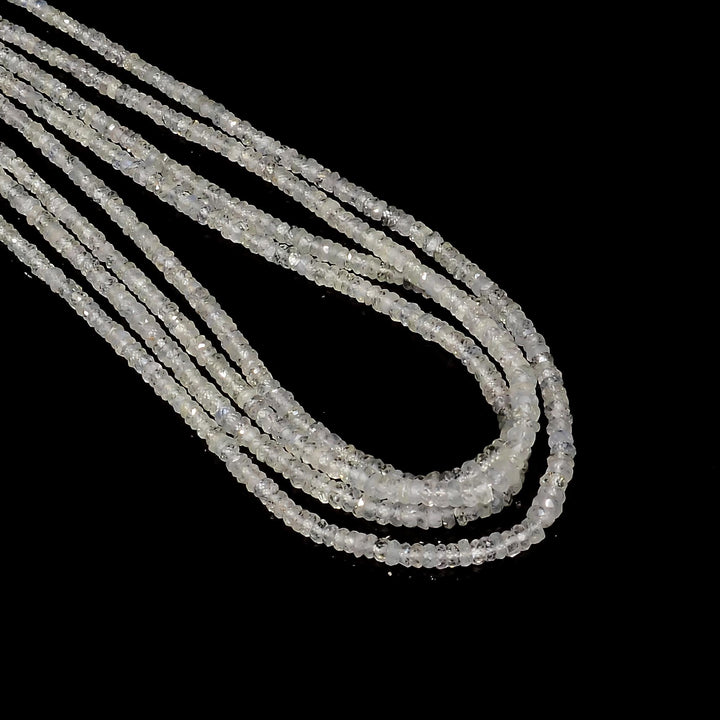 sapphire natural gemstone rondelle shape faceted 4 lines strand 18 beads 3x3x2 mm 186 5 ct yn 493