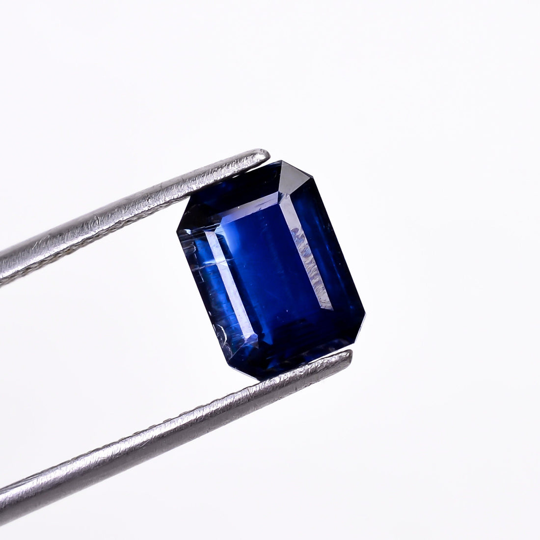 natural blue kyanite radiant shape cut stone loose gemstone